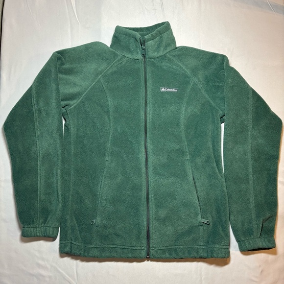 Columbia Forest Green Fleece Jacket - Picture 1 of 2